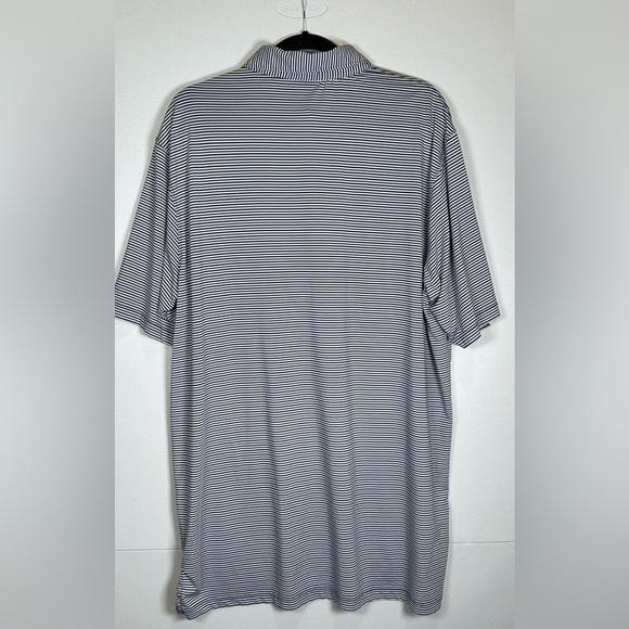 Southern Marsh Black, Blue and White Striped Polo Shirt with Logo. Size XL - Picture 3 of 7